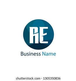 Initial Letter RE Logo Template Design