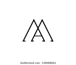 Initial Letter AM Logo Template Design