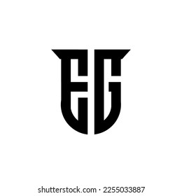 Initial letter EG logo template design