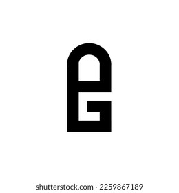 Initial letter EG logo template design