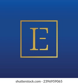 Initial letter ie logo template design vector image. IE Square Letter Logo with square shape Design and dark Background.