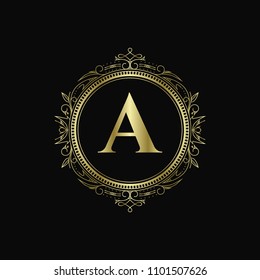 A initial letter logo template with luxury ornament