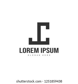 Initial letter logo template. Minimalist letter logo template design