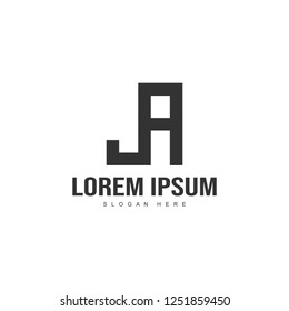Initial letter logo template. Minimalist letter logo template design