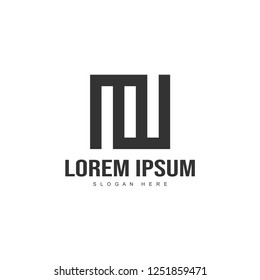 Initial letter logo template. Minimalist letter logo template design
