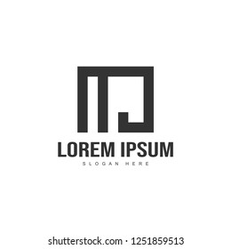 Initial letter logo template. Minimalist letter logo template design