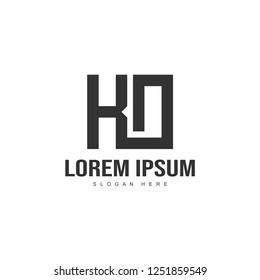 Initial letter logo template. Minimalist letter logo template design