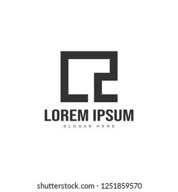 Initial letter logo template. Minimalist letter logo template design