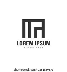 Initial letter logo template. Minimalist letter logo template design