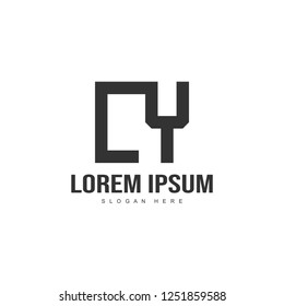 Initial letter logo template. Minimalist letter logo template design