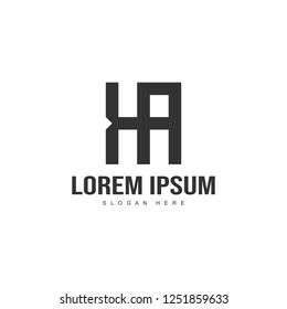 Initial letter logo template. Minimalist letter logo template design