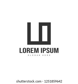 Initial letter logo template. Minimalist letter logo template design