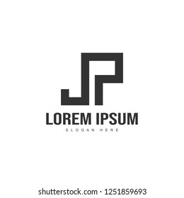Initial letter logo template. Minimalist letter logo template design