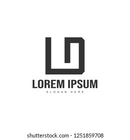 Initial letter logo template. Minimalist letter logo template design