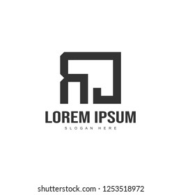 Initial letter logo template. Minimalist letter logo template design