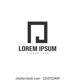 Initial letter logo template. Minimalist letter logo template design