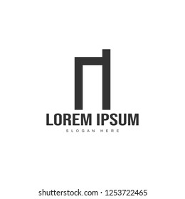 Initial letter logo template. Minimalist letter logo template design