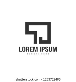 Initial letter logo template. Minimalist letter logo template design