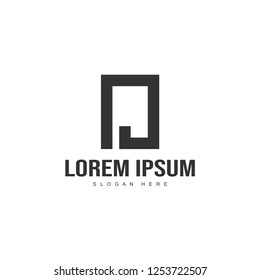 Initial letter logo template. Minimalist letter logo template design