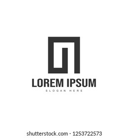 Initial letter logo template. Minimalist letter logo template design