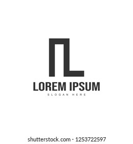 Initial letter logo template. Minimalist letter logo template design