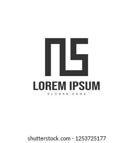 Initial letter logo template. Minimalist letter logo template design