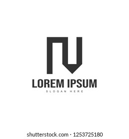 Initial letter logo template. Minimalist letter logo template design