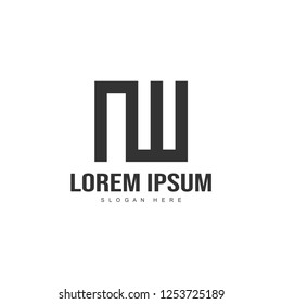 Initial letter logo template. Minimalist letter logo template design
