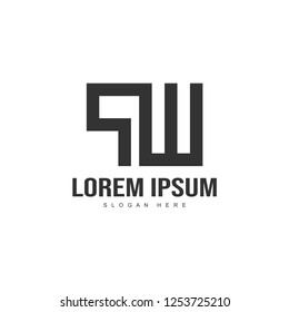 Initial letter logo template. Minimalist letter logo template design