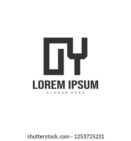 Initial letter logo template. Minimalist letter logo template design