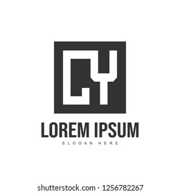 Initial letter logo template. Minimalist letter logo template design