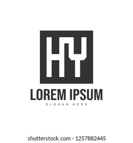 Initial letter logo template. Minimalist letter logo template design