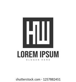 Initial letter logo template. Minimalist letter logo template design