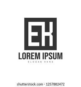 Initial letter logo template. Minimalist letter logo template design
