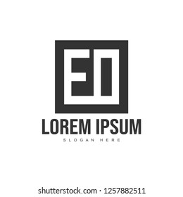 Initial letter logo template. Minimalist letter logo template design