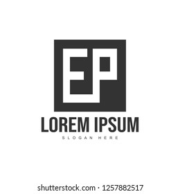 Initial letter logo template. Minimalist letter logo template design