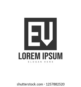 Initial letter logo template. Minimalist letter logo template design