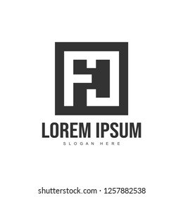 Initial letter logo template. Minimalist letter logo template design