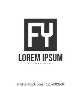 Initial letter logo template. Minimalist letter logo template design