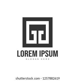 Initial letter logo template. Minimalist letter logo template design