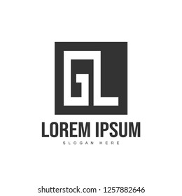 Initial letter logo template. Minimalist letter logo template design