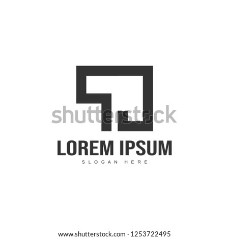 Initial letter logo template. Minimalist letter logo template design