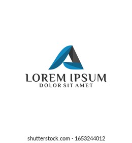 Letra inicial Plantilla de logotipo con símbolo de elegancia abstracta en ilustración de pictograma de diseño plano