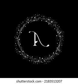 Initial Letter A logo template. Monnogram, delicate floral design ,Vector design.