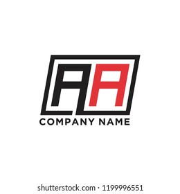 Initial letter A A logo template vector