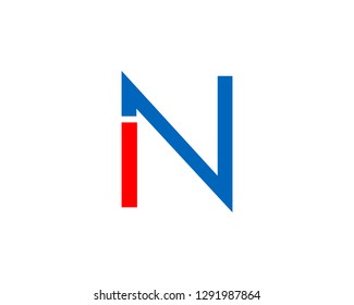 Initial Letter IN logo Template Vector Design