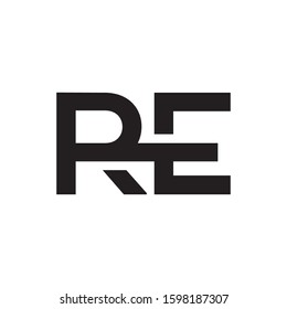 RE initial letter logo template vector icon design