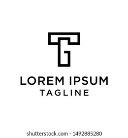 initial letter logo TG, GT, logo template