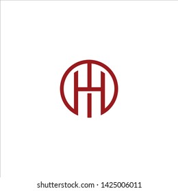 initial letter logo th, ht, h inside t rounded lowercase