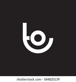 initial letter logo to, ot, o inside t rounded lowercase white black background